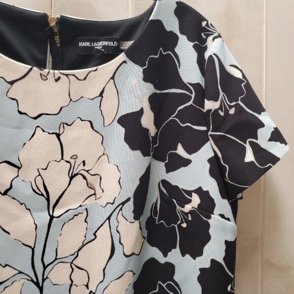 Karl Lagerfeld Paris Shift Dress Floral Stretch - Picture 8 of 12